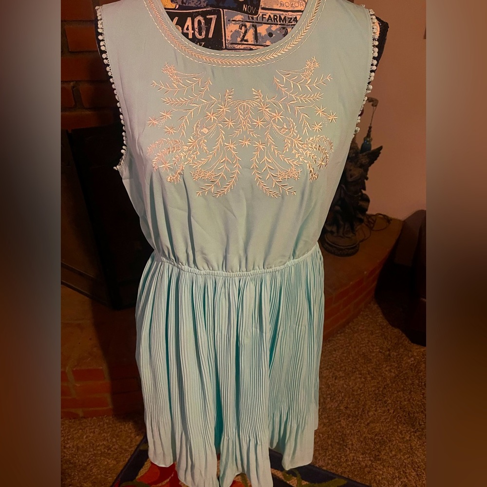 Pull over sky blue dress 👗